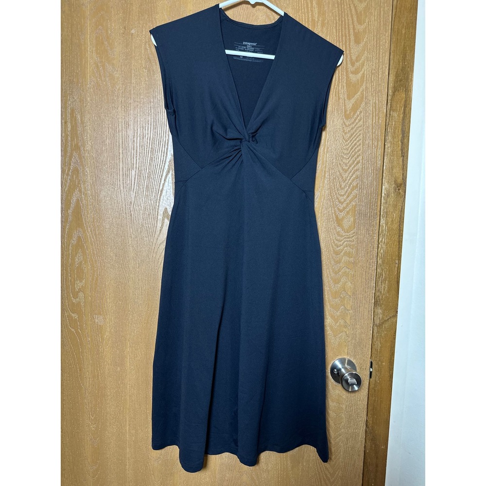 Patagonia‎ Womens Dress Sleeveless Twist Front Casual Black